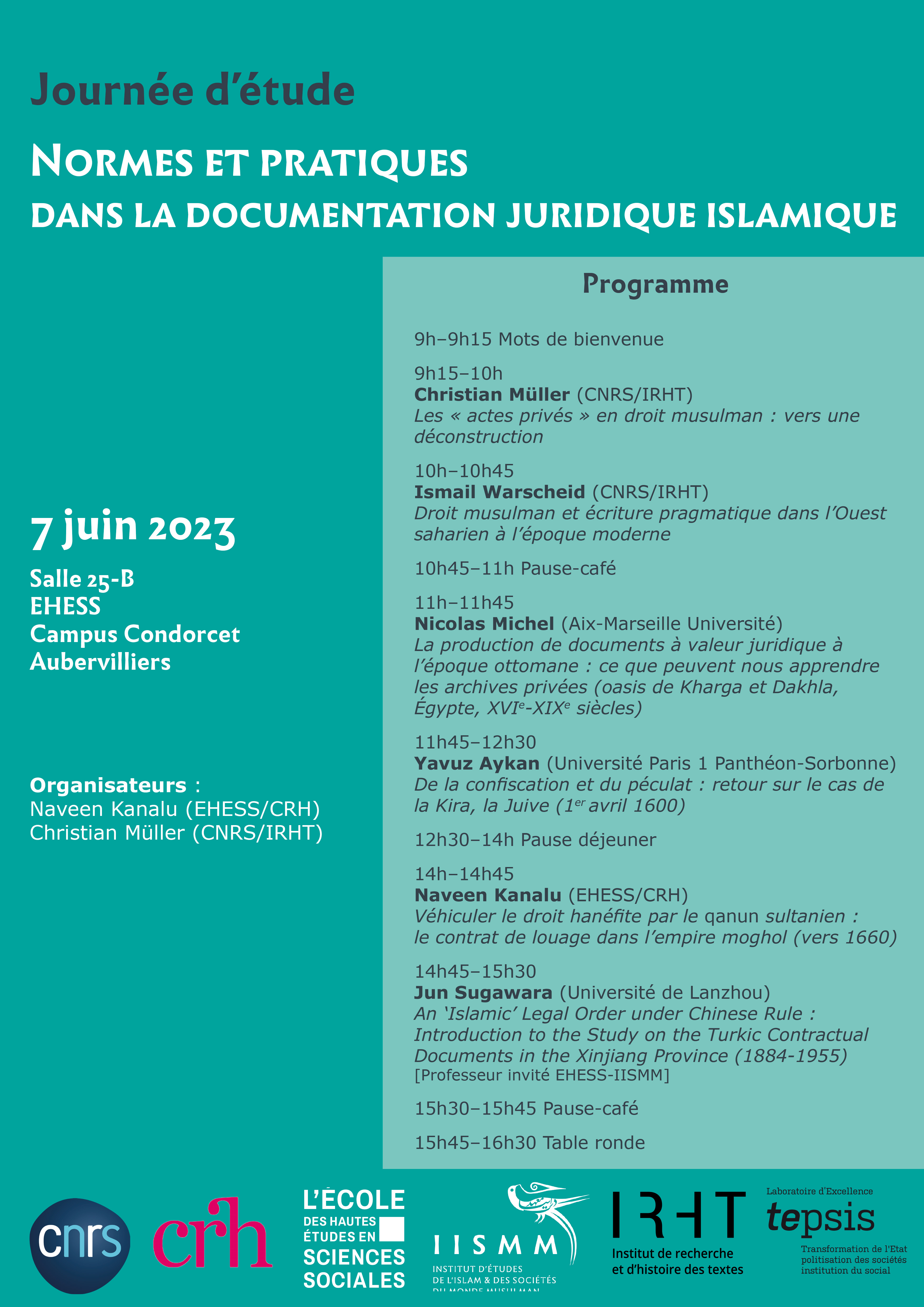 Normes et pratiques dans la documentation juridique islamique / Norms and practices in Islamic legal documentation